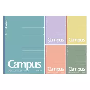 KOKUYO Note Campus Note Limited B5 Dot B Ruled 5 Color Pack Baked Color B Ruled No-3CBTN-L35X5 (6мм)