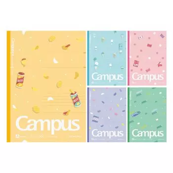 KOKUYO Note Campus Note Limited B5 Dot 5 Color Pack Snack Motif A-lined No-3CATN-L36X5 A-lined (7мм)