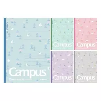 KOKUYO Note Campus Note Limited B5 Dotted B Ruled Palette Tree 5 Color Pack No-3CBTN-L32X5