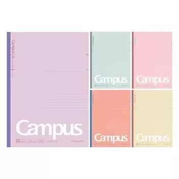 KOKUYO Note Campus Note Limited B5 Dotted B Ruled Dull Pastel 5 цветов Упаковка No-3CBTN-L33X5