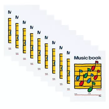 KOKUYO Note Campus Note Нотная тетрадь B5 5 строк партитура 8 рядов 18 листов 10 книг в наборе On-24X10