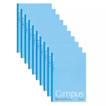 KOKUYO Note Campus Note в точку, в линейку B5 B, в линейку, синего цвета, 30 листов, набор из 10 книг No-3CBT-BX10