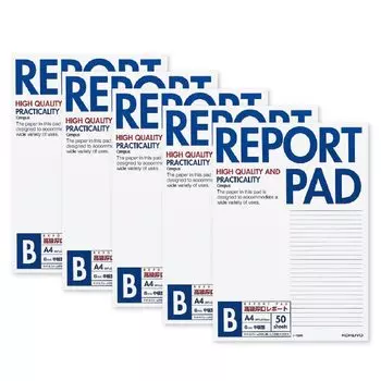 KOKUYO Note Campus Report Pad Cover Roll A4 50 листов 5 книг в линейку B Le-725BX5