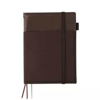 Kokuyo Note Cover Notebook SyStem Ring Notebook Совместимость с A5 Кожаный Чай 50 Листов Nor V685b S
