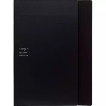 KOKUYO Note Cover with Document File and 1 Campus Notebook Included A4 Black No-612B-D
