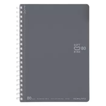 KOKUYO Note Soft Ring 80 листов B6 Dot линованные темно-серые -SV348BT-DM