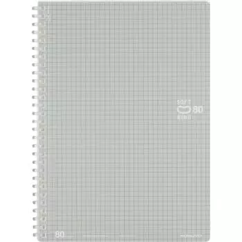 KOKUYO Note Soft Ring 80 Sheets Semi-B5 Graph Ruled S-SV308S5-C Silver