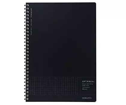 KOKUYO Note Soft Ring Biz B5 Graph Ruled Edge Title Black Body S-SJ201S5-D Размеры В5xШ179xГ252 мм/Полу-B5/156 г чёрный