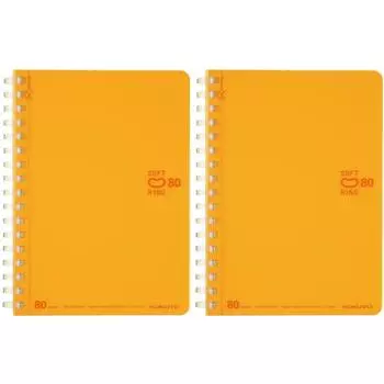 KOKUYO Note Soft Ring Dotted B линованная бумага A6 80 листов 2 книги оранжевый S-SV358BT-YRX2 оранжевый
