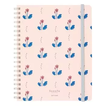 KOKUYO Note Soft Ring Note Sooofa B6 Deformed 4mm Grid Pink - SE748S4-L2P