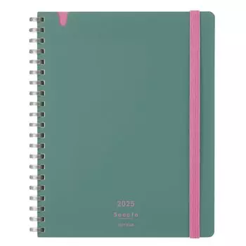 KOKUYO Notebook 2025 Sooofa Diary Soft Ring Monthly Block B6 Deformation Green Начиная с декабря 2024 Ni-SSMNG-B6-25