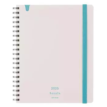 KOKUYO Notebook 2025 Sooofa Diary Soft Ring Monthly Block B6 Deformation White Начиная с декабря 2024 Ni-SSMNW-B6-25 белый