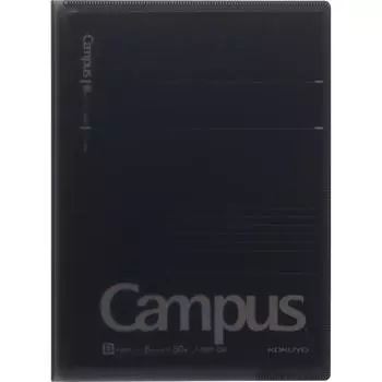 KOKUYO notebook cover with document 1 campus notebook smoke gray file, included, semi-B5 No-613B-TM