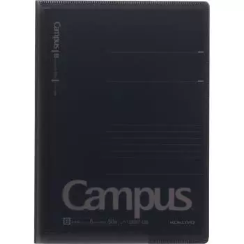 KOKUYO notebook cover with document 1 campus notebook A5 smoke gray file, included, No-615B-TM