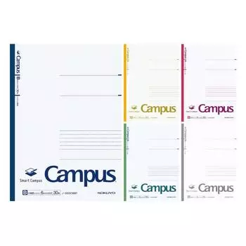 KOKUYO Notebook Smart Campus B5 Dotted B Ruled 5 Color Pack No-GS3CWBTX5 B Ruled (6мм)