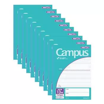 KOKUYO Notes Campus Notes by Purpose B5 English Study Ruler 13 Tiers 30 Sheets 10 Books Set No-30F13NX10