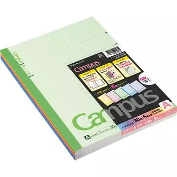 KOKUYO Notes Campus Notes Pack 5 цветов ассорти B5 30 листов 5-книжка А-линовка No-3CANX5