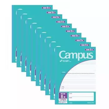 KOKUYO Notes Campus Notes по назначению B5 English Study Линейка 8 ярусов 30 листов 10 книг Набор No-30F8X10