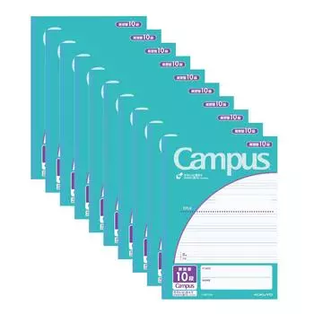 KOKUYO Notes Campus Notes Purpose B5 English Study Ruler 10 Tiers 30 Sheets 10 Books Set No-30F10X10