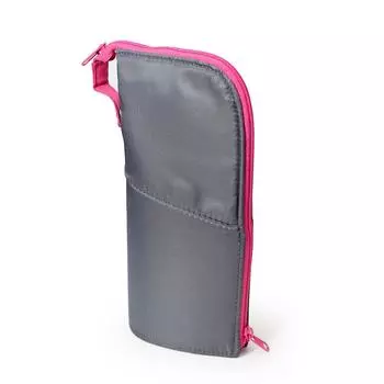 KOKUYO Pencil Case Pencil Case Pen Holder Neocrits Large Size Dark Gray x Pink Body Core F-VBF181-3 Size H205xW90xD55mm/Material/Outer/Interior