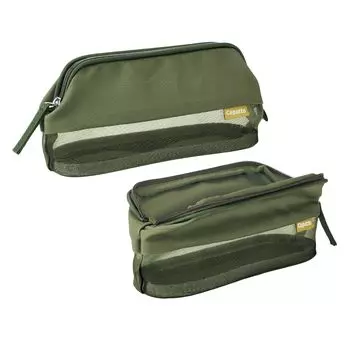 KOKUYO Pencil Large Wide Easy to Take Simple Mesh Kapat Mesh Case, Capacity, Open, Out, F-VBF151DG хаки