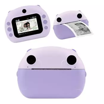 KOKUYO Print Hello Puri Kids No Monthly Hello Monitoring Thermal Roll Paper Black and White Instant 24 Inch HD Rechargeable [Official] Camera, Camera,