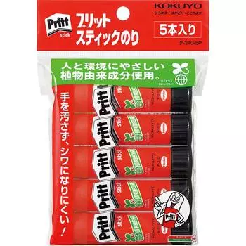 KOKUYO Pritt Stick Glue Regular Size Ta-310-5P