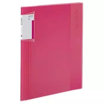 KOKUYO Прозрачная книга Novita A4 60 карманов розового цвета Купить комплект из 3 шт. (Фиксированный тип) La-NV60P [Книги оптом] розовый
