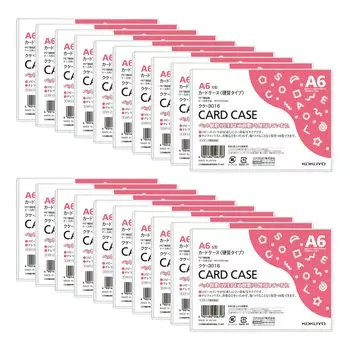 KOKUYO Прозрачный чехол для карточек Жесткий тип А6 Набор из 20 штук KUKE-3016X20