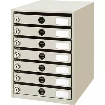 KOKUYO ящик для писем стальной А4 вертикальный с замком 7 ярусов LC-K7M светло-серый