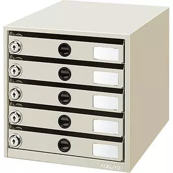 KOKUYO ящик для писем стальной А4 вертикальный с замком 5 ярусов LC-K5M светло-серый