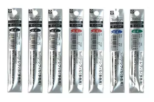 KOKUYO Sakura Crepas Многофункциональный стержень для ручки Ball Sign 3 2 1 1 зеленый 7 шт. в 4 цветах (для 4+1) 0,4 мм черный, красный, синий, R-GBH-04-49/19/36/29