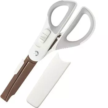 KOKUYO Scissors 2Way Hakoake Titanium Glueless Blade White Hasa-PT410L1