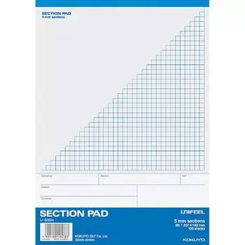 KOKUYO Section Pad UNIFEEL B5 сетка 5 мм 100 листов Re-535
