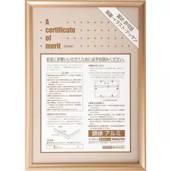 KOKUYO Сертификат на алюминиевую рамку для фотографий B4 Gold Ka-221K