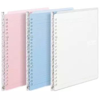 KOKUYO Smart Ring Binder Maximum capacity 25 sheets A5 20 holes (Light Pink Light Blue Clear)
