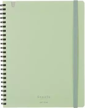 KOKUYO Soft Ring Notebook Sooofa A5 Deformation 4mm Grid Cutoff 80 Sheets Green Su-SV738S4-G [Bulk Purchase Set of 3 Books]