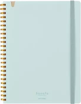 KOKUYO Soft Ring Notebook Sooofa A5 Deformation 4mm Grid Cutoff 80 Sheets Light Blue Su-SV738S4-LB [Bulk Purchase Set of 3 Books]