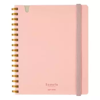 KOKUYO Soft Ring Notebook Sooofa A6 Deformed 4mm Squares 80 Sheets Peach Su-SV758S4-P