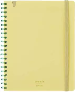 KOKUYO Soft Ring Notebook Sooofa B6 Deformation 4mm Grid Cutoff 80 Sheets Yellow Su-SV748S4-Y [Bulk Purchase Set of 3 Books]