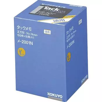 KOKUYO Sticky Notes Tack Memo 100 листов x 10 книг Желтый Me-2001N