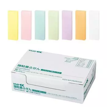 KOKUYO Стикеры для заметок с сильным клеем K2 75 мм x 25 мм пастель 90 листов x 40 7 цветов K2 Me-KP7525X40