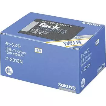 KOKUYO Стикеры для заметок Tack Memo 20 книг 4 цвета Mix Me-2013N