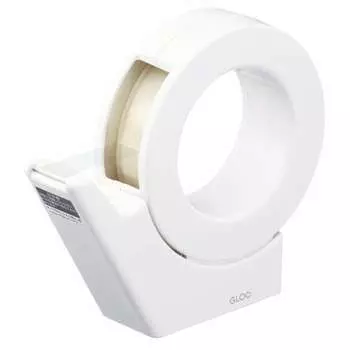 KOKUYO Tape Cutter GLOO Suction Cup Handy Type Large Roll Exclusive White Body Size: H133xW38xD149mm/164g T-GM500W