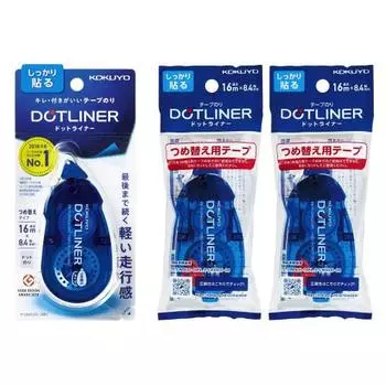 KOKUYO Tape Glue Dot Liner, сильная адгезия, 1 корпус + 2 сменных стержня Ta-DM400-08-2R-L1
