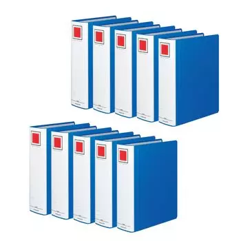 KOKUYO Tube File Eco Twin R A4 вертикальный переплет 70 мм синий набор 2 отверстия 10-книжка Fu-RT670BX10 синий