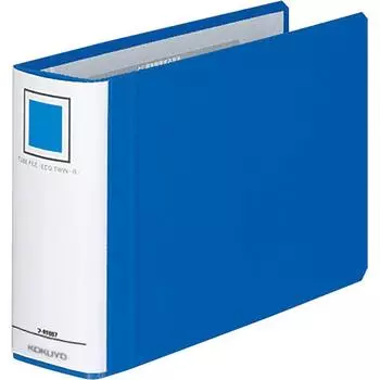 KOKUYO Tube File Eco Twin R (double-opening) A5 2-hole 500-sheet capacity Blue Fu-RT657B [Bulk purchase set of 3]