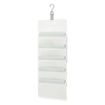 KOKUYO Wall Pocket, Wall Hanging Storage, Quickly Accessible for Documents, 5 Pockets, White, F-KPM50-1