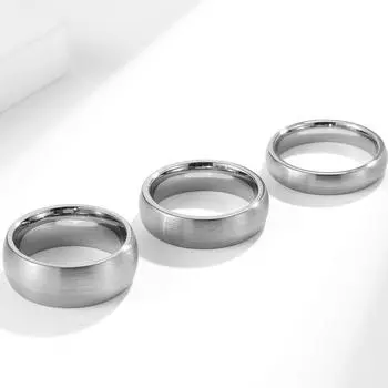 Кольца 4/6/8 мм для мужчин, песчаная поверхность, вольфрамовая сталь, женские обручальные кольца, простые кольца для пар для мальчиков и девочек, подарок на свадьбу 6 серебряный