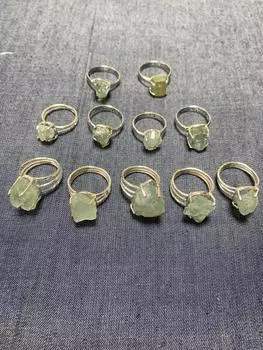 Кольца Arisha из стерлингового серебра 925 пробы, кольца с необработанным аквамарином, лот 11 шт., кольца смешанных размеров от US6 до US9 US6 to US9